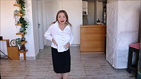 Busty milf mariaold strips, blows, and tittyfucks