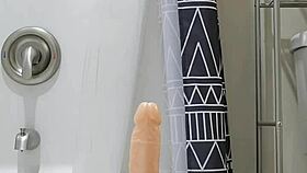 she rides that wet dildo hard