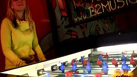 I watch Agata's public anal sex in the video game room as a teen 18+