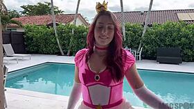 Mario rescues the princess from peril, then plunges his massive plumber cock deep into her eager ass.