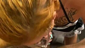 naughty maid sucking daddy's dick while washing wife's clothes