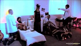 college girls unwind from exams with a campus gathering