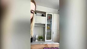 Sugarnadya gently depilates the trimmed area of a beautiful russian amateur