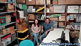 real teen 18+ thief gets totally cum covered.