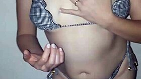 Girlfriend Strips For Lesbian Amateur Fun In Homemade Scene