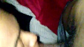 Ebony babe big bussed sucks a big cock