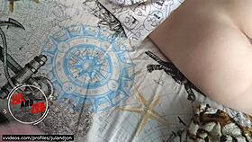 i woke up early and took that big cock deep in my tight asshole, feeling every inch stretch me out.