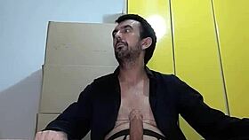 watch this huge 25cm cock squirt as clothes get ripped off