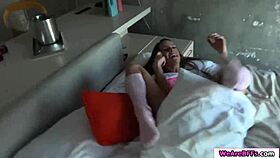 Three sluts fight for big cock