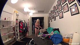 blonde babe britney amber behind the scenes