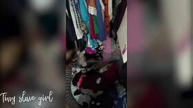 petite latina teen 18+ sneaks off to fuck an old pervert in the bathroom while her parents are away