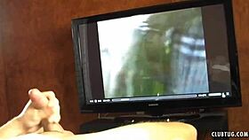 this pov teen 18+ is jacking my cock off for the camera.