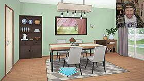 in this house, chores turn into wild masturbation with handjob and facial