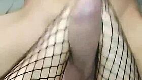 Watch her tease with those feet, she says, stroking my cock.