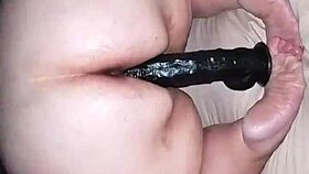 Big ass amateur bbw riding big black dildo