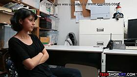 Security guard confronts teen shoplifter in office