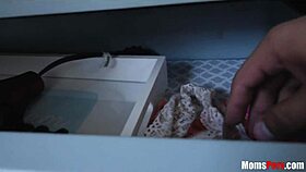 Hey, stepmom catches stepson and blows him 😏