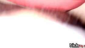 Serena's milf pussy filled with milk teasingly