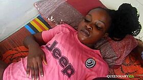 Passionate outdoor threesome with ebony mature woman feeling intense orgasms from big cocks while people pass by