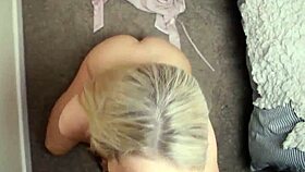 she really likes playing blowjob, teen getting creampie and cumshot 😍 amateurs having fun