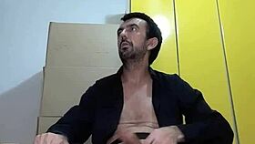 watch this huge 25cm cock squirt as clothes get ripped off