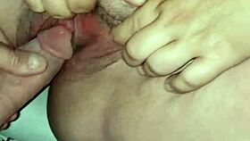 Blowjob scene with pussy focus