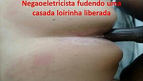 Brazilian blonde bent over for big cock doggystyle