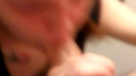 overwhelmed by the deep emotions during this intense blowjob