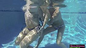 Intense Emotions At Pool Party As Teen Lesbian Gets Fingered
