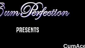 Innocent kitten turns wild with jizz shot on face and eating it all