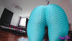 Watch my big ass play with this dildo, she says.