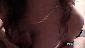 amateur russian redhead gives close up blowjob and fucks big clit
