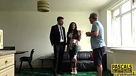 brunette milf's ass gets fingered and she's dominated in bdsm scene