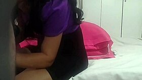 Mini skirt babe sucks and gets all wet