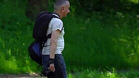 anna nude in public park