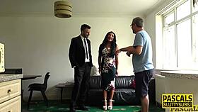 brunette milf's ass gets fingered and she's dominated in bdsm scene