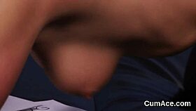 Frisky Babe Sucks And Gets Facial Cumshot In POV Blowbang