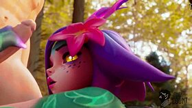 Neeko engages in an intense orgy with three boys, riding and assfucking while masturbating and cumming