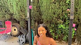 Hey, ebony pornstar ameena green gets banged in many different sex positions