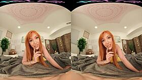 Redhead Girl Wakes Up and Masturbates with Toys in Reality VR