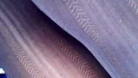 a glimpse under the nylon skirt revealing panties