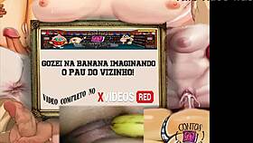 gozei na banana imaginando o pau do vizinho...