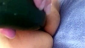 Mature Central American Woman Masturbates With Cucumber