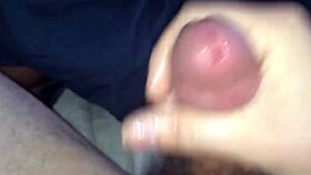 big cock jerks off and cums huge jizz in masturbation scene