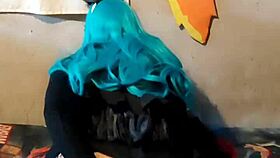 Naughty bunny rides cock hard!