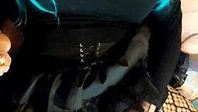 Naughty bunny rides cock hard!