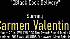 Carmen Valentina craves big interracial cocks in her hairy cunt, getting cumshots from doggystyle and cowgirl pounding