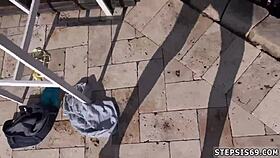 Hot teen cheerleaders enjoy a group threesome from their point of view