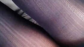 a glimpse under the nylon skirt revealing panties