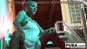 Milf jezebelle bond teases in lingerie, showing big tits and ass